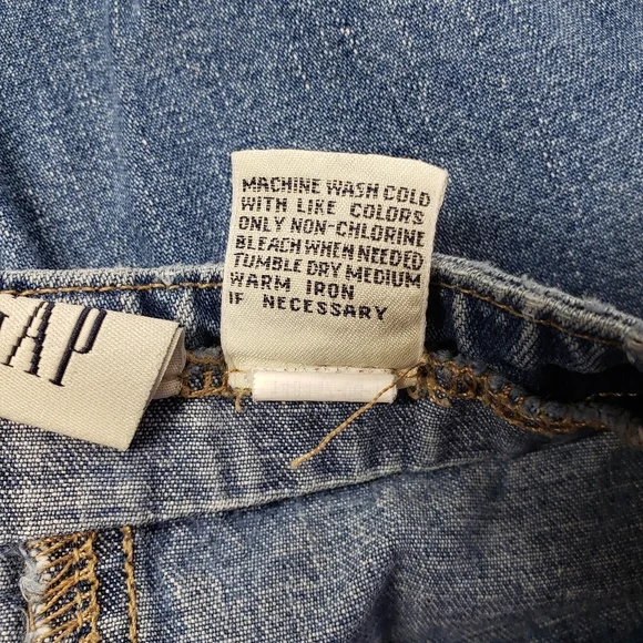 GAP Y2K denim Jean Skirt Snap Buttons Size 10 - Picture 5 of 7